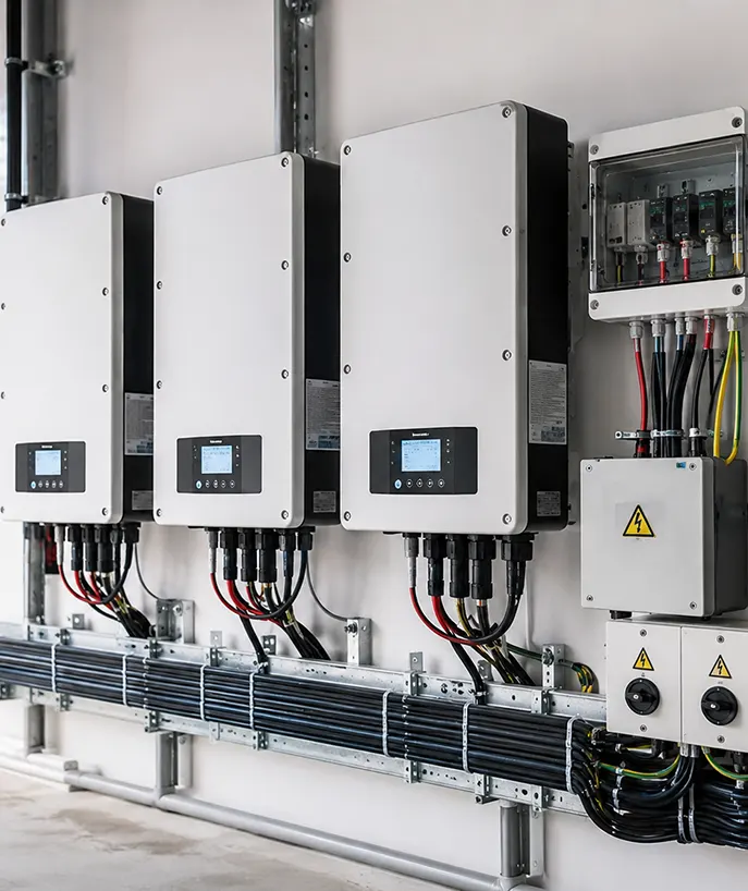 Inverters, cabling, and electrical integration components