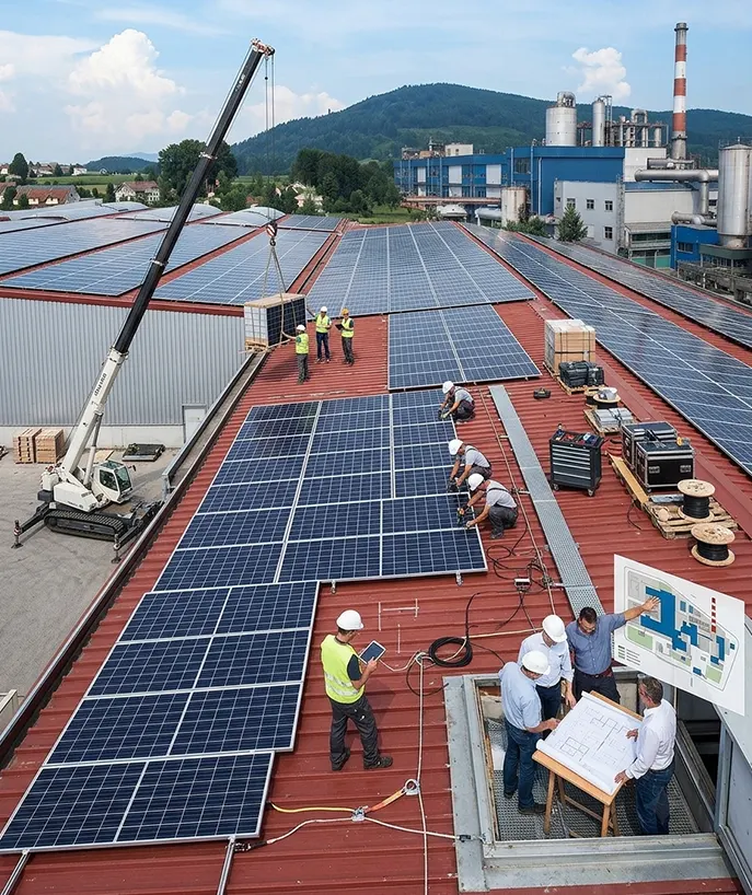 Hybrid upgrades for existing rooftop solar systems